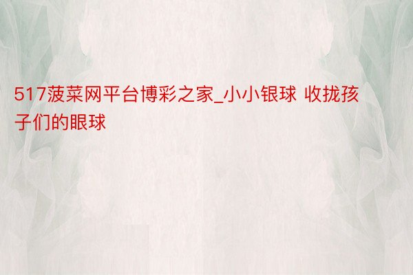 517菠菜网平台博彩之家_小小银球 收拢孩子们的眼球